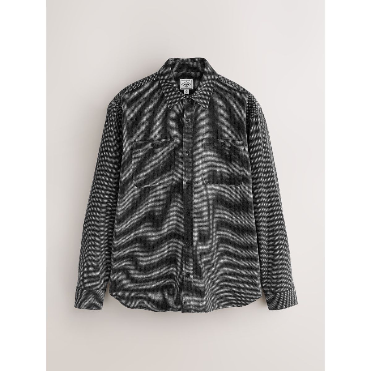 Chemise à manches longues/carreaux/2 poches noir, NEXT