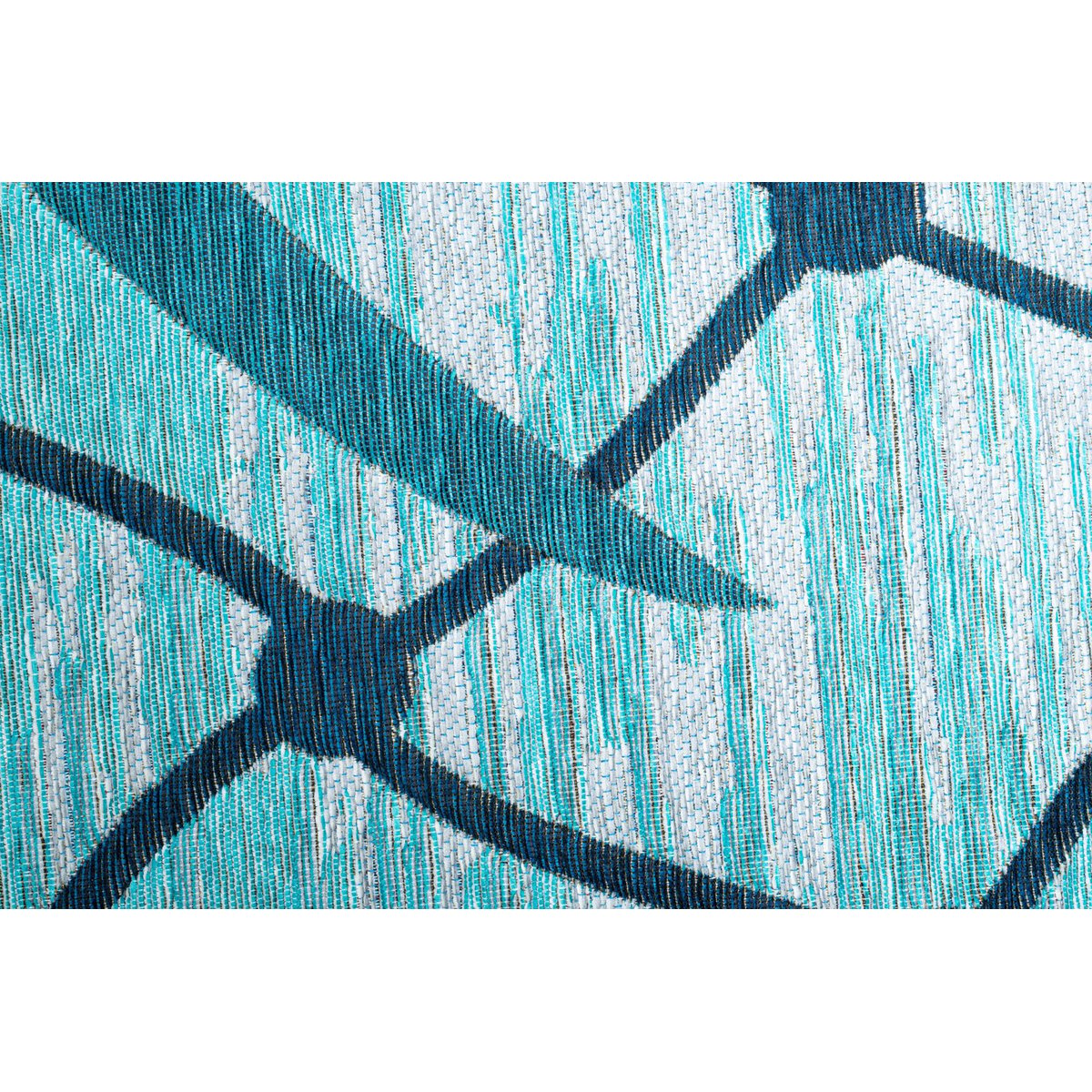 Tapis salon moderne - KEITUM turquoise, THEKO