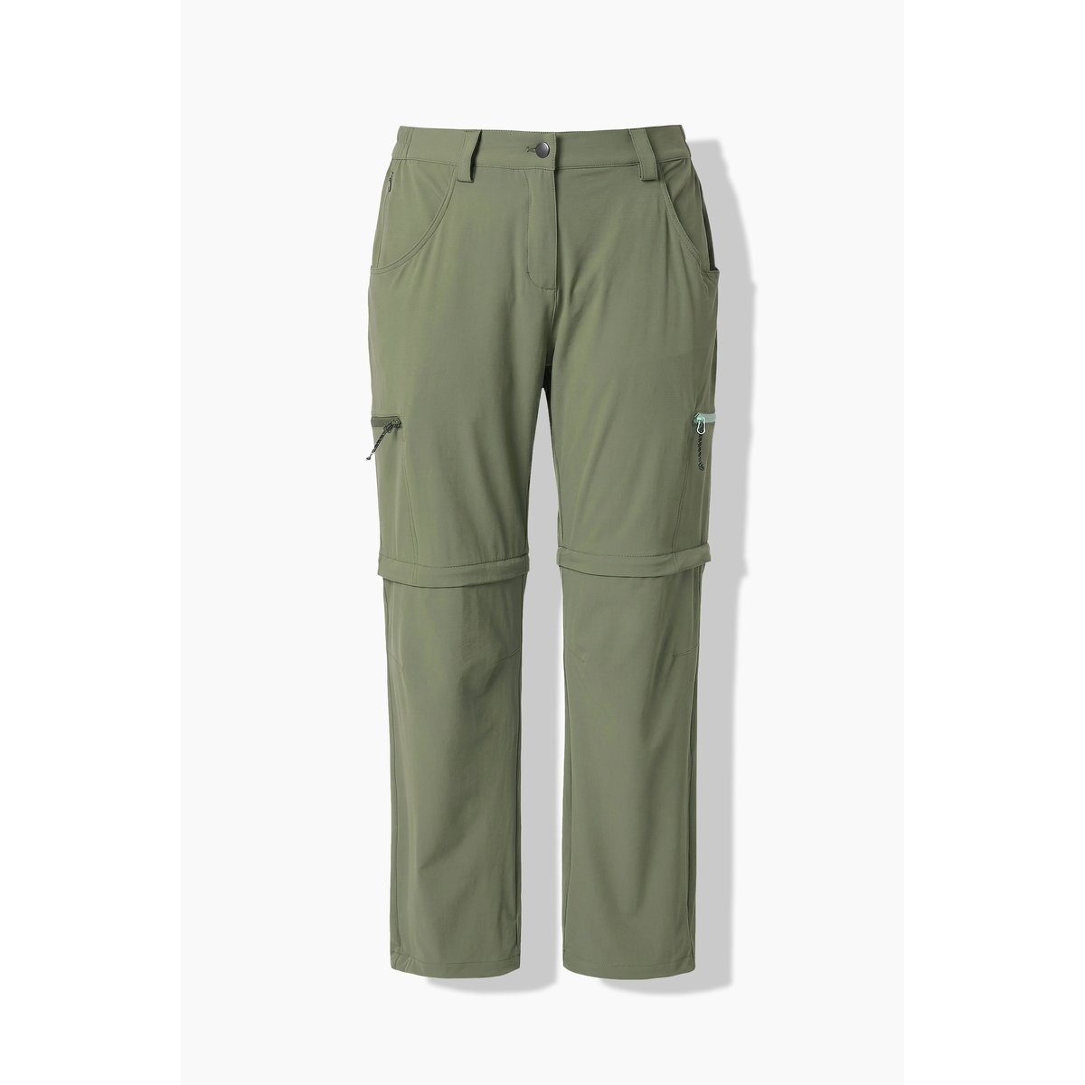 Pantalon technique, pochez zippée vert olive, ULLA POPKEN