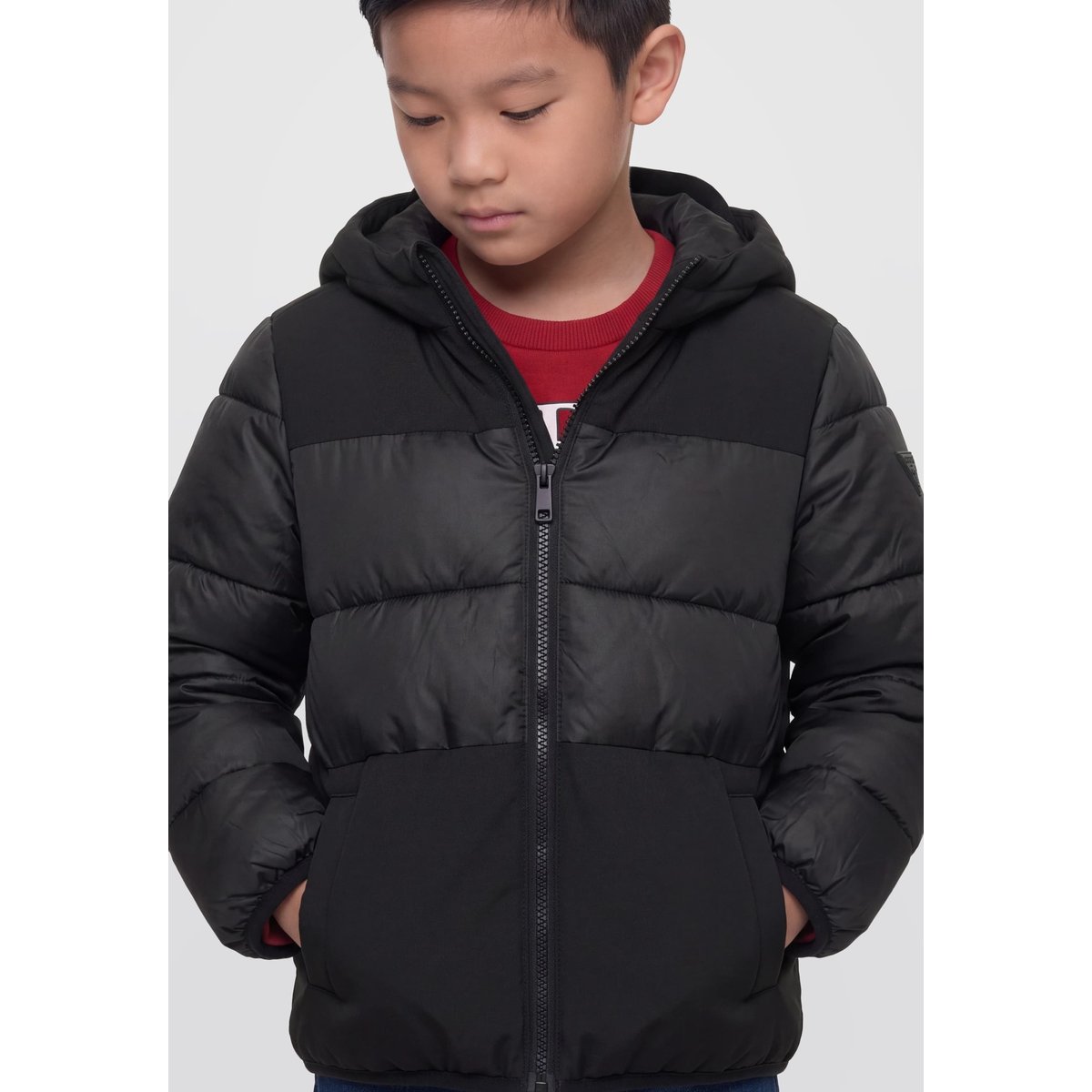 Doudoune À Capuche noir, GUESS KIDS