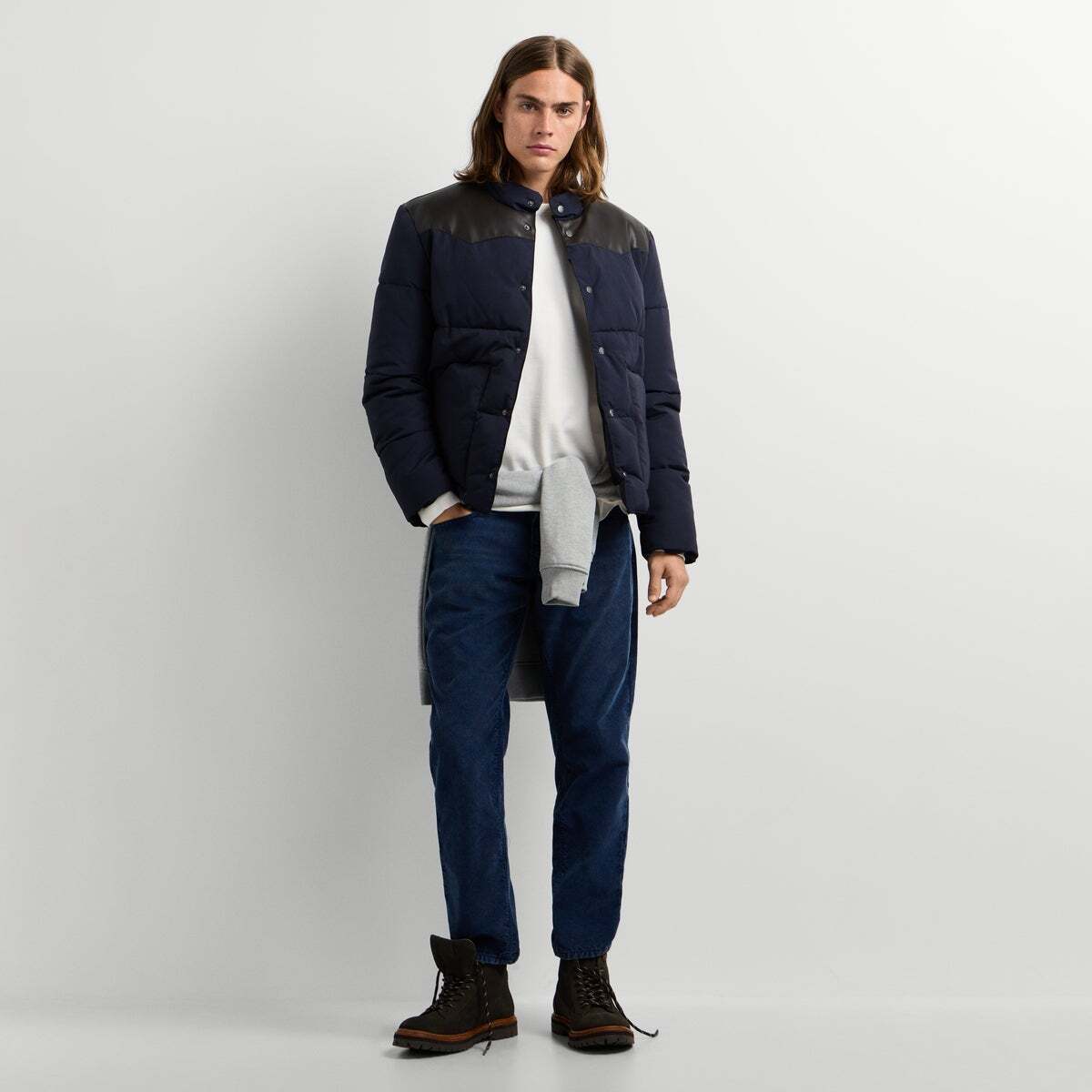 Doudoune Matelassée À Col Montant bleu dulwich, PEPE JEANS