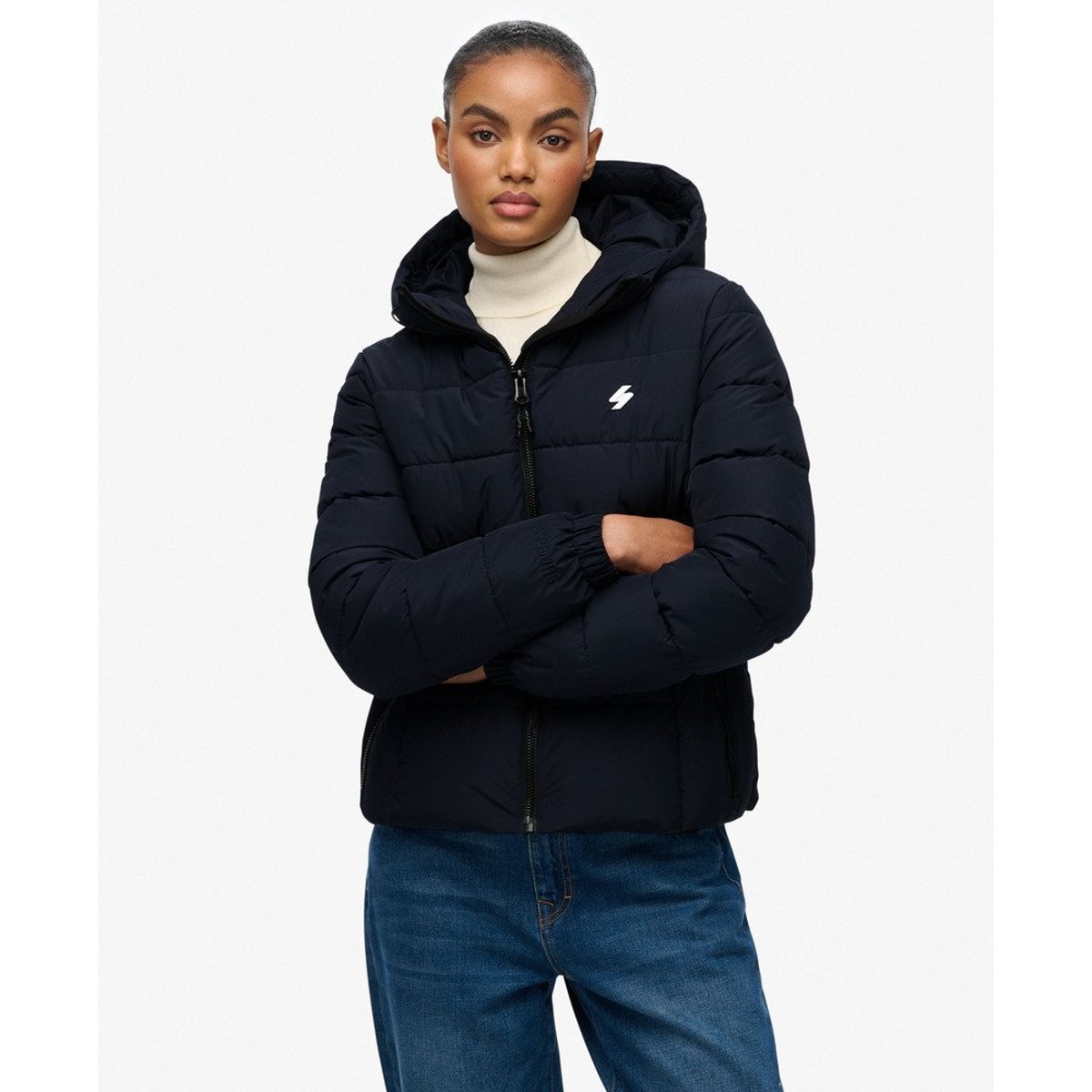 Doudoune à Capuche Spirit Sports bleu marine foncé, SUPERDRY
