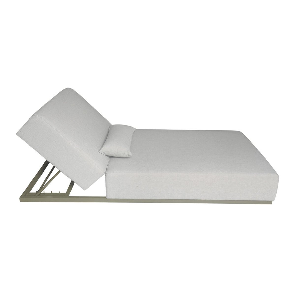 Transat inclinable 216cm en aluminium Kaki clair CAVALLO kaki clair, WILSA GARDEN