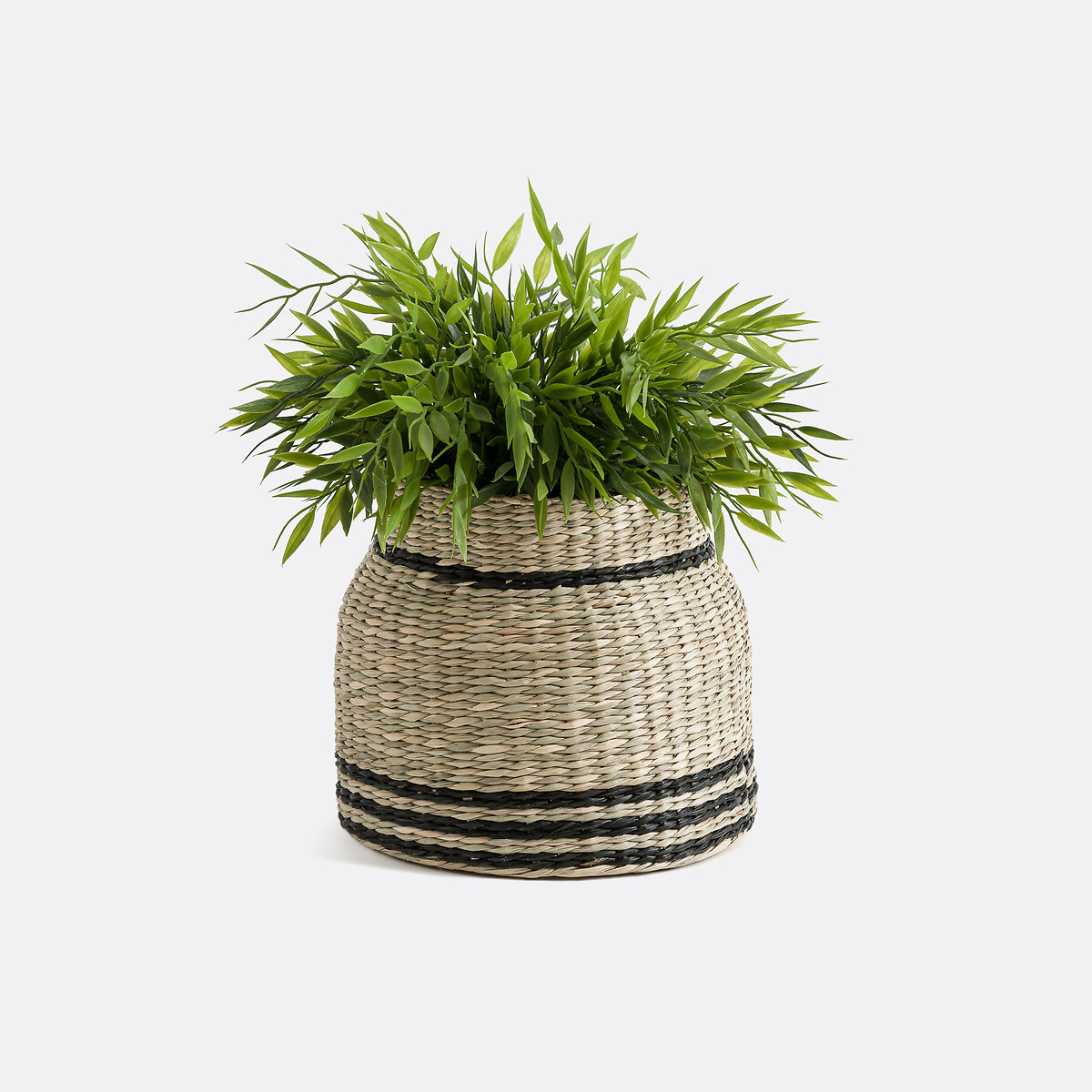 Cache-pot en herbier Ø19,5 cm, Mila naturel/noir, LA REDOUTE INTERIEURS