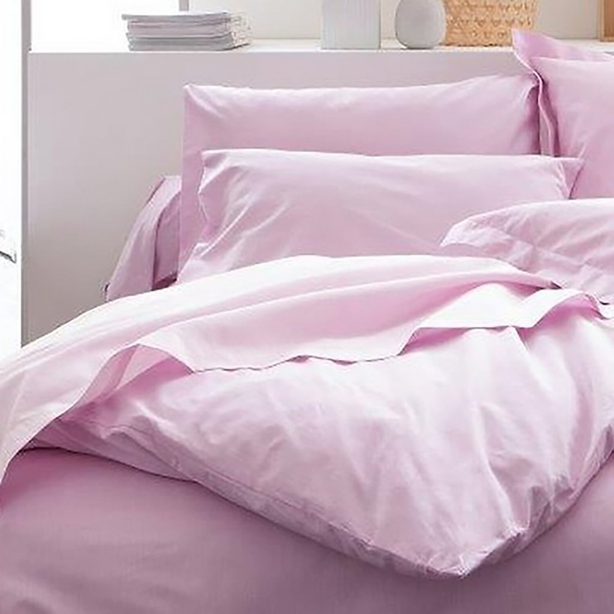 Draps plat coton uni violet, C DESIGN HOME TEXTILE