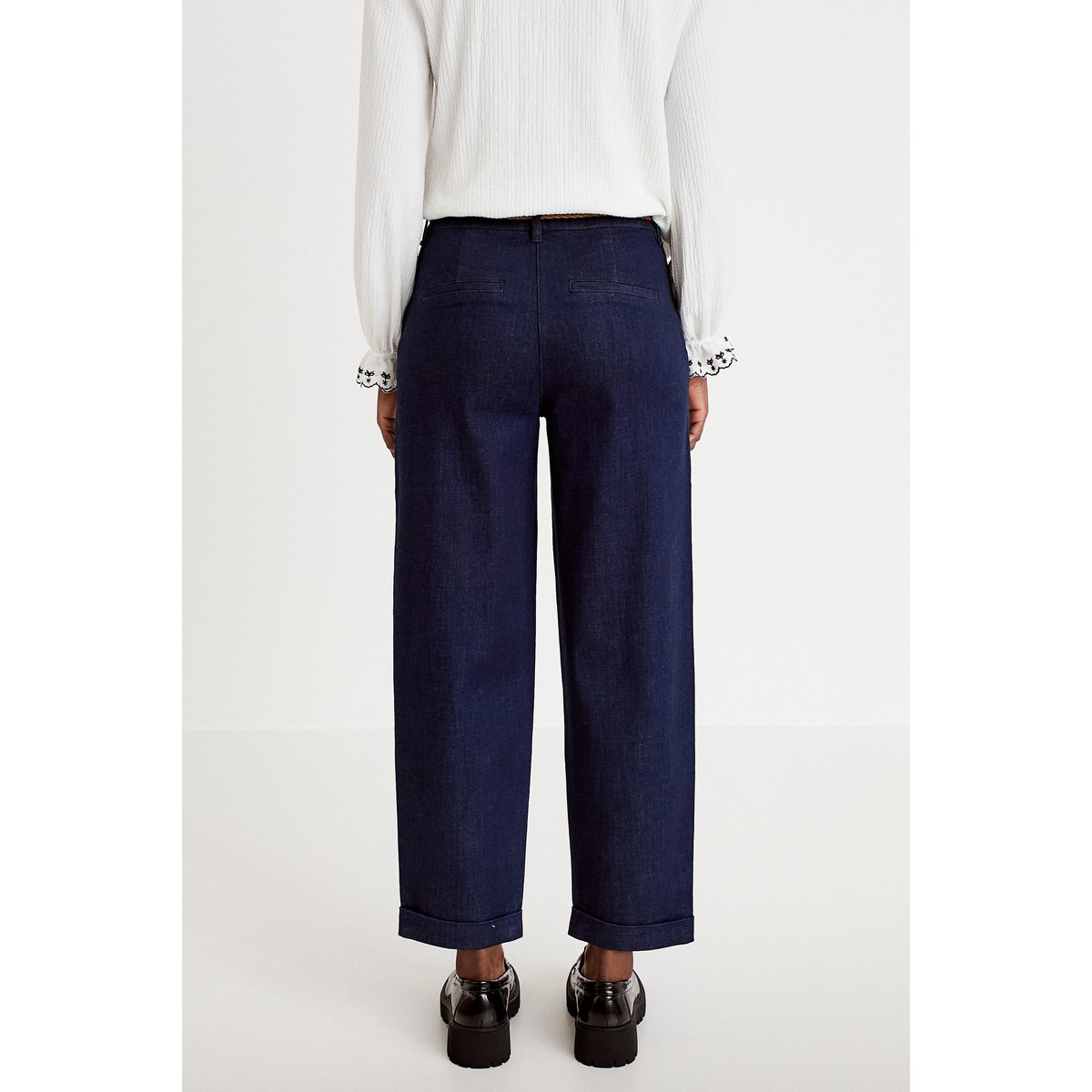 Jeans chino avec ceinture denim brut, CACHE CACHE