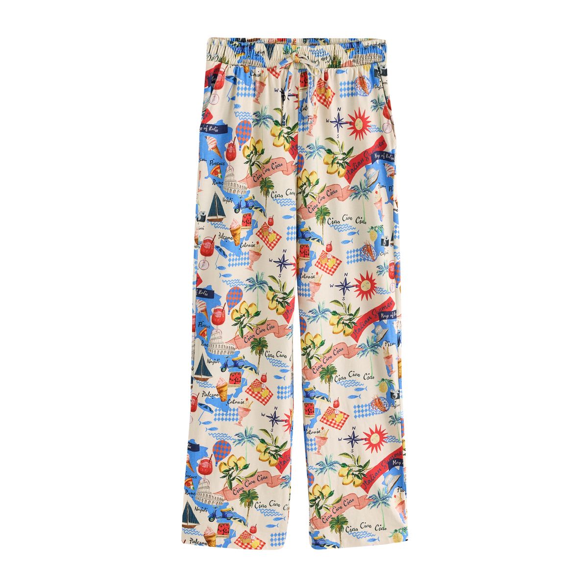 Pyjama manches courtes vacances écru, NEXT