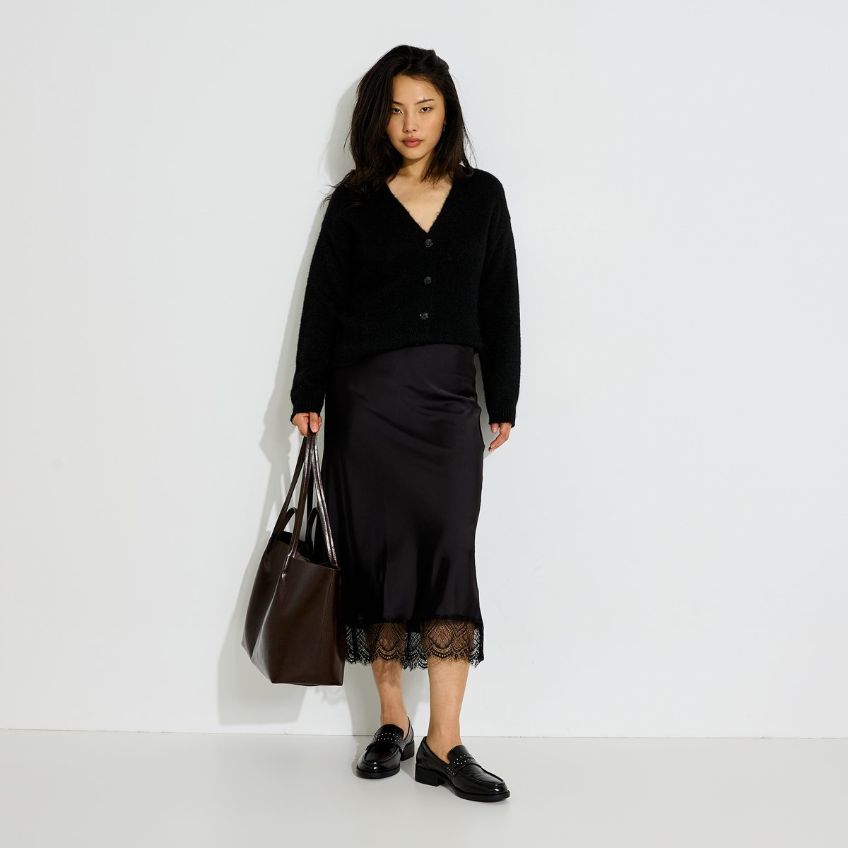 Gilet col V noir, GRAIN DE MALICE