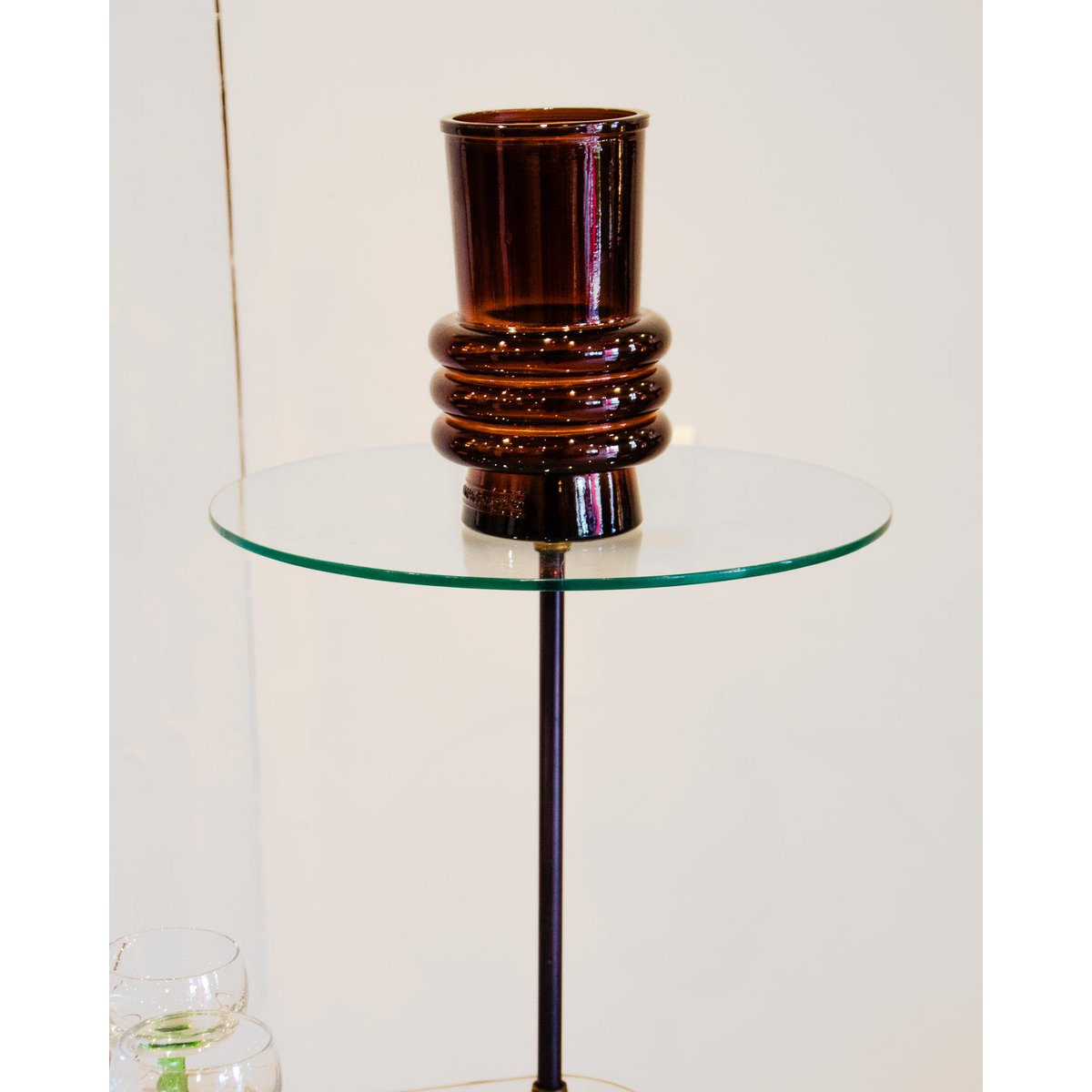 Étagère modulable en verre et métal Isabelle N°291 - Bon état noir, DEBONGOUT