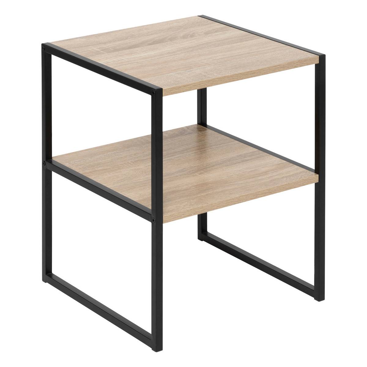 Table de chevet 2 étagères effet bois ALIAJ beige, 5FIVE SIMPLY SMART