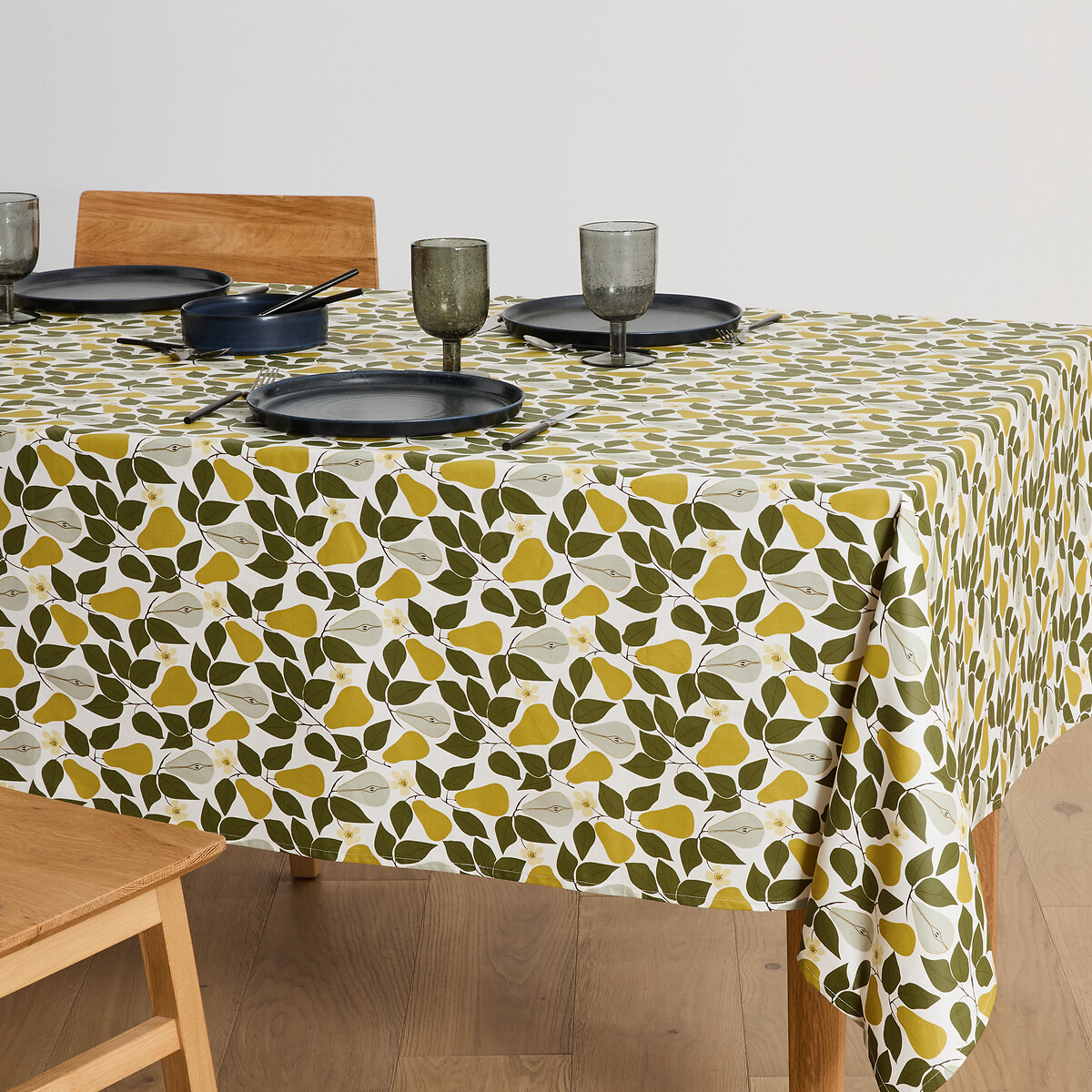 Mantel estampado en algodón resinado flexible, VINTAGE PEAR estampado, LA REDOUTE INTERIEURS