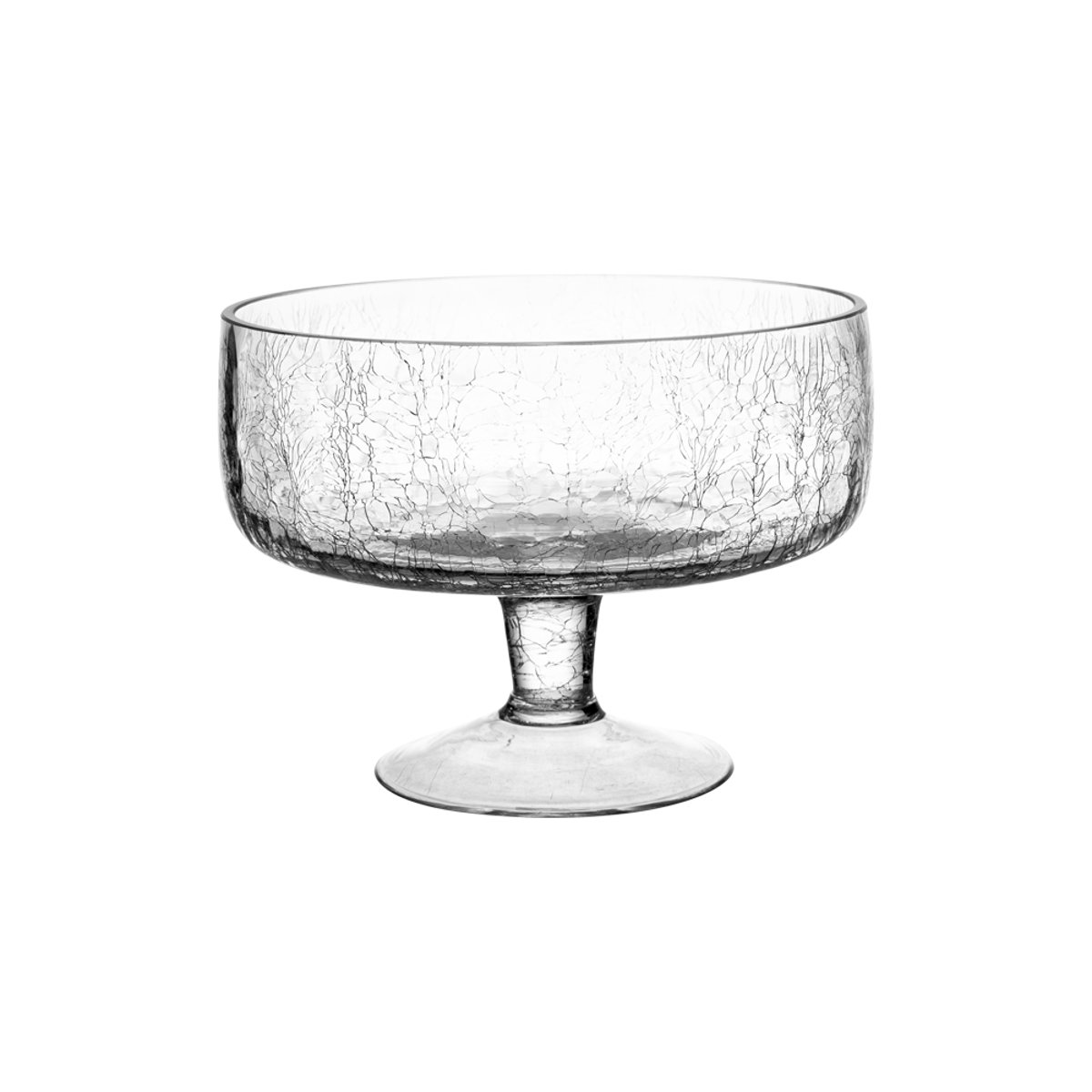 Coupe sur pied en verre craquelé Noa diamètre 19.5 cm transparent / cristal, TABLE PASSION