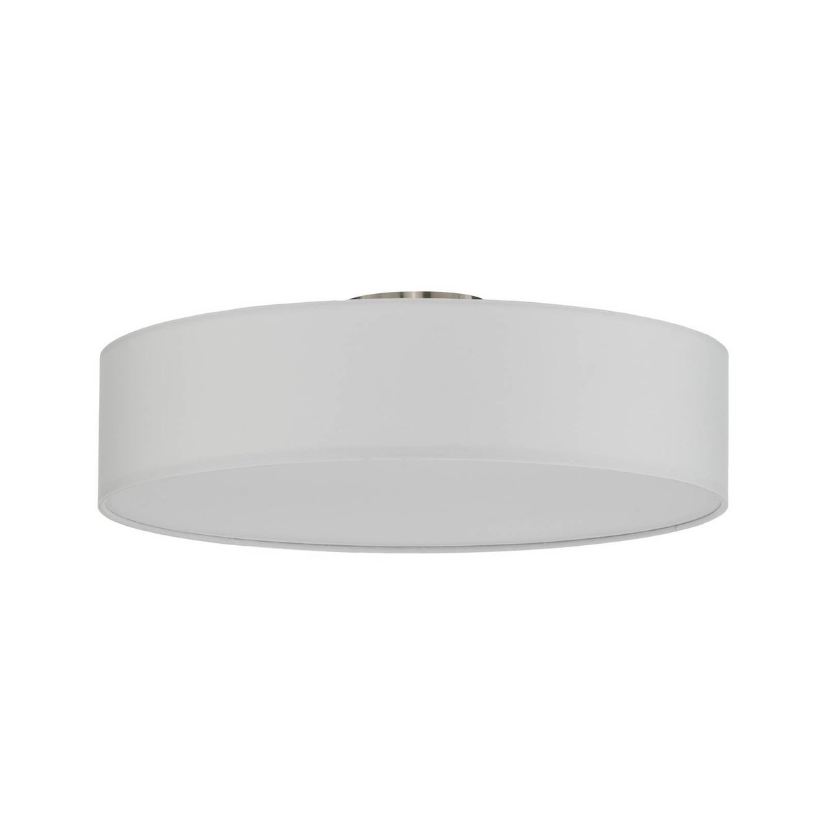 Plafonnier en textile moderne, Sebatin blanc crème, nickel mat, LINDBY