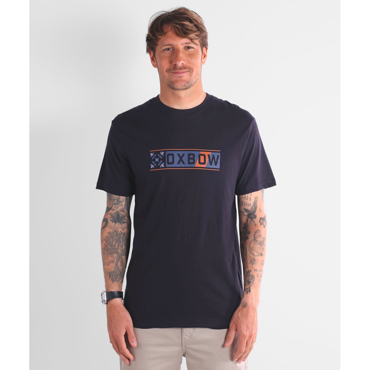 Tee-shirt manches courtes FRAMED deep marine, OXBOW