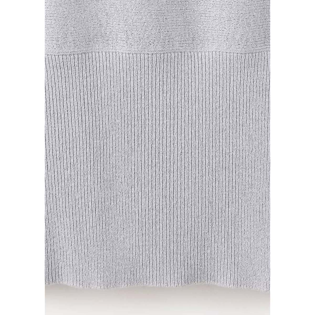 Pull-over Fil textile col bateau argent, MANGO TEEN