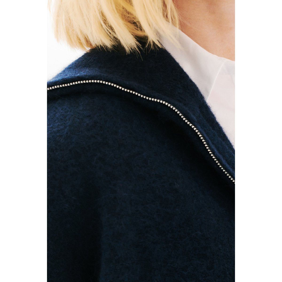 Gilet ample en alpaga MITCH bleu marine, CAROLL
