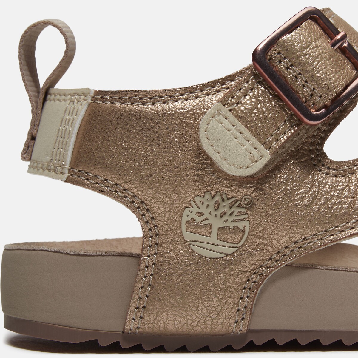 Sandales à scratchs Castle Island Backstrap rose métallisé, TIMBERLAND