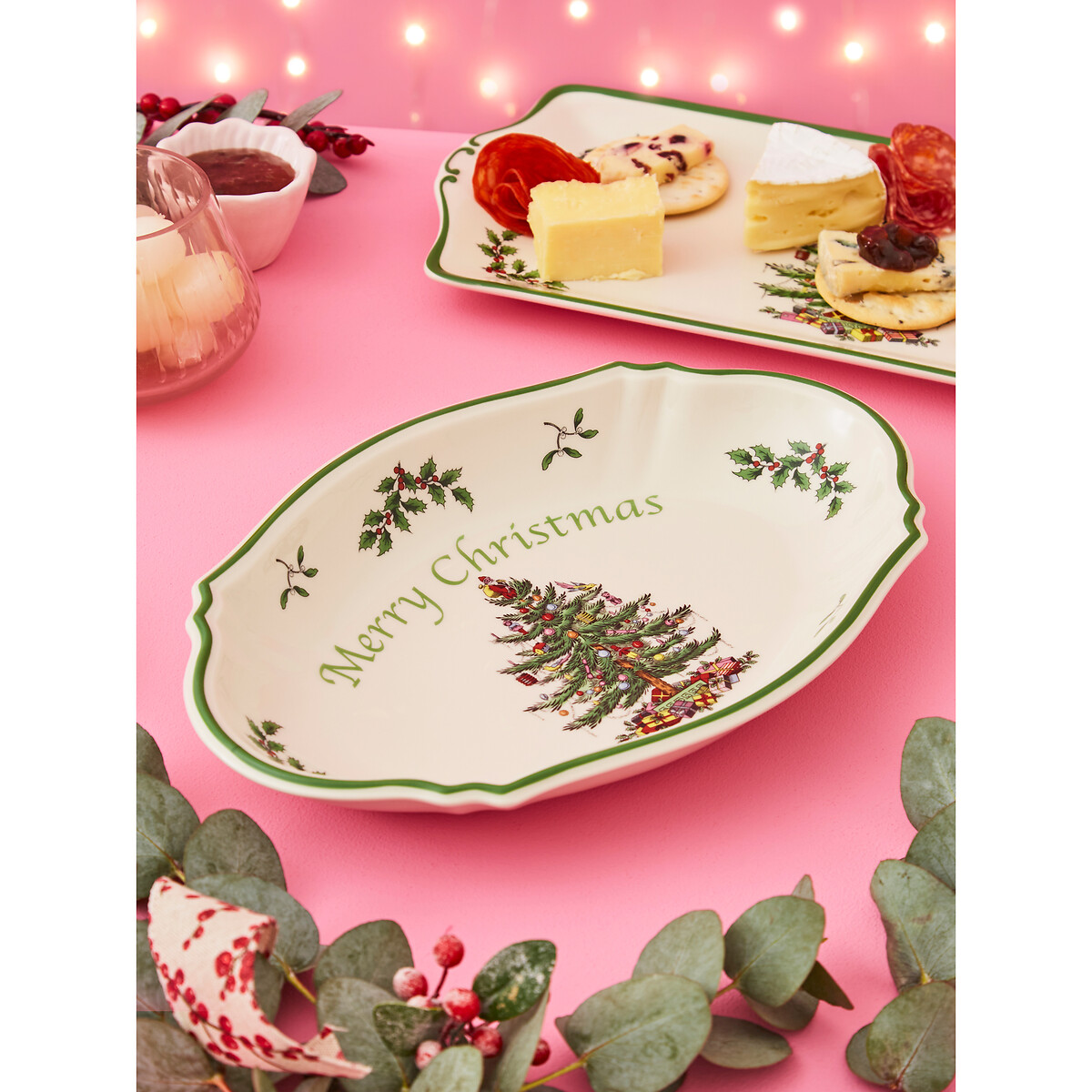 Christmas Tree Merry Christmas Tray white, SPODE
