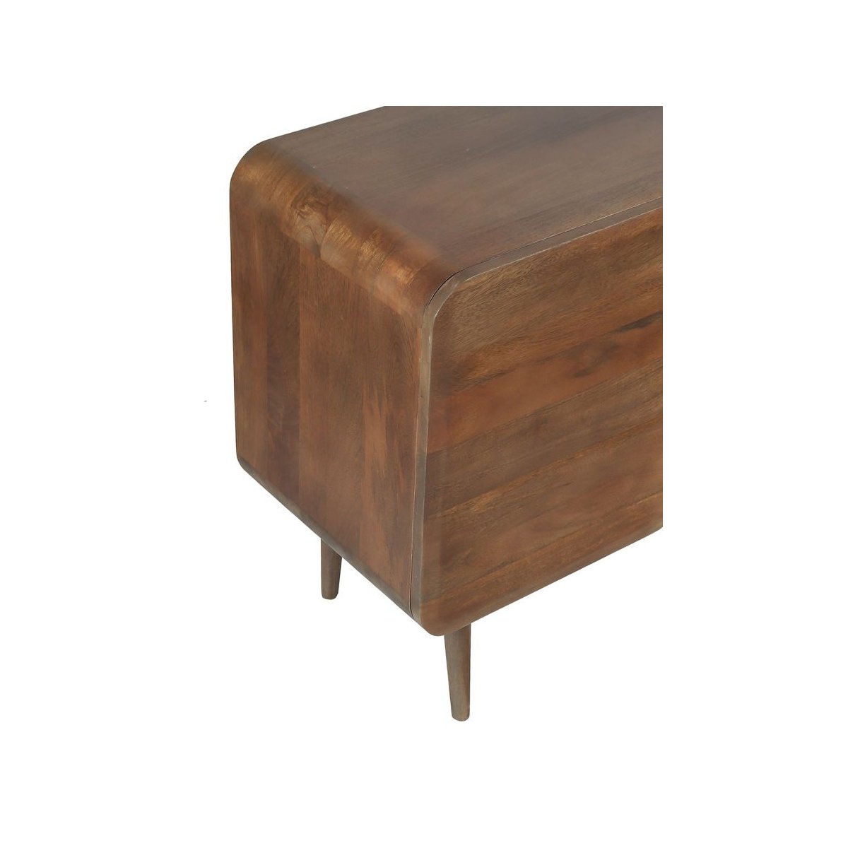 Buffet bas en bois massif 4 portes 180 cm, BRUNE marron foncé, BOBOCHIC
