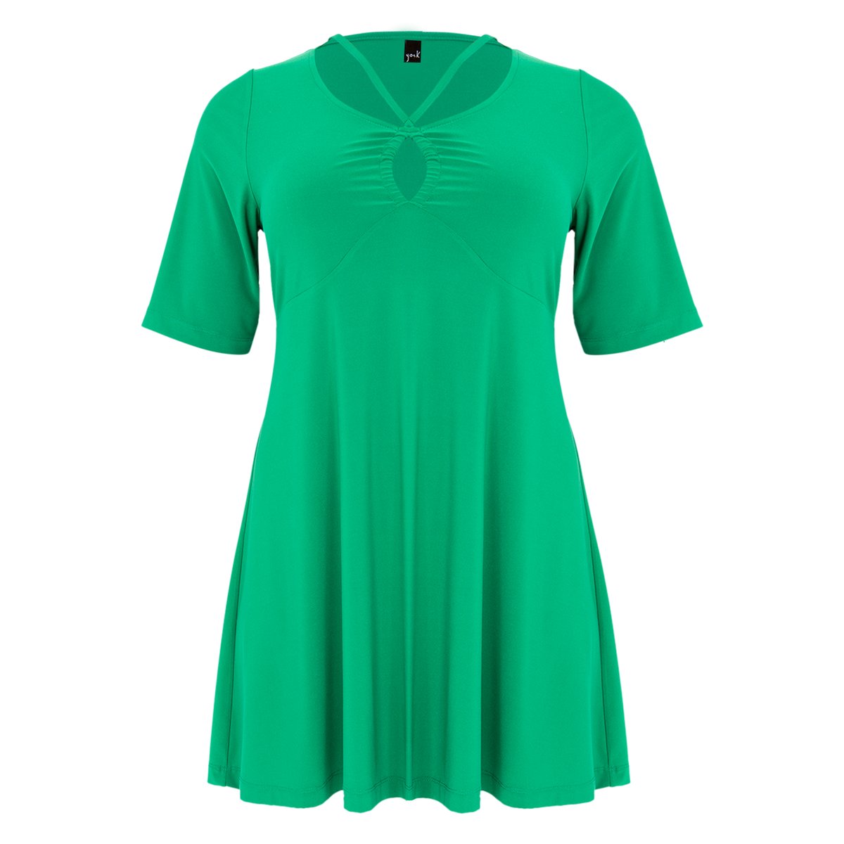 Tunique détail de ruban embelli vert, YOEK