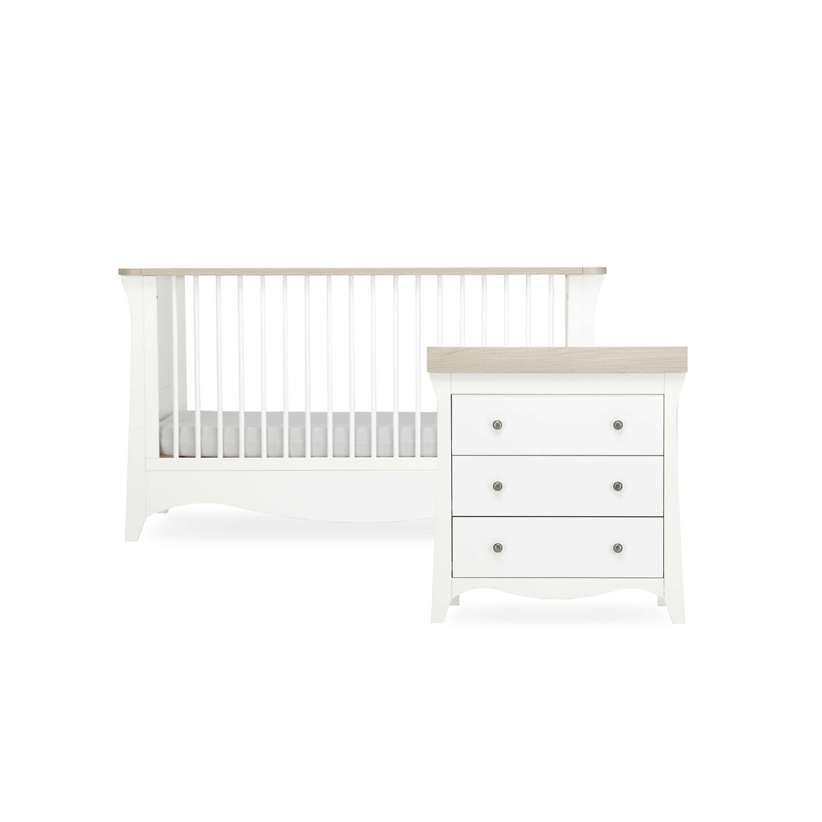 Clara 2 Piece Nursery Furniture Set stone beige, CUDDLECO