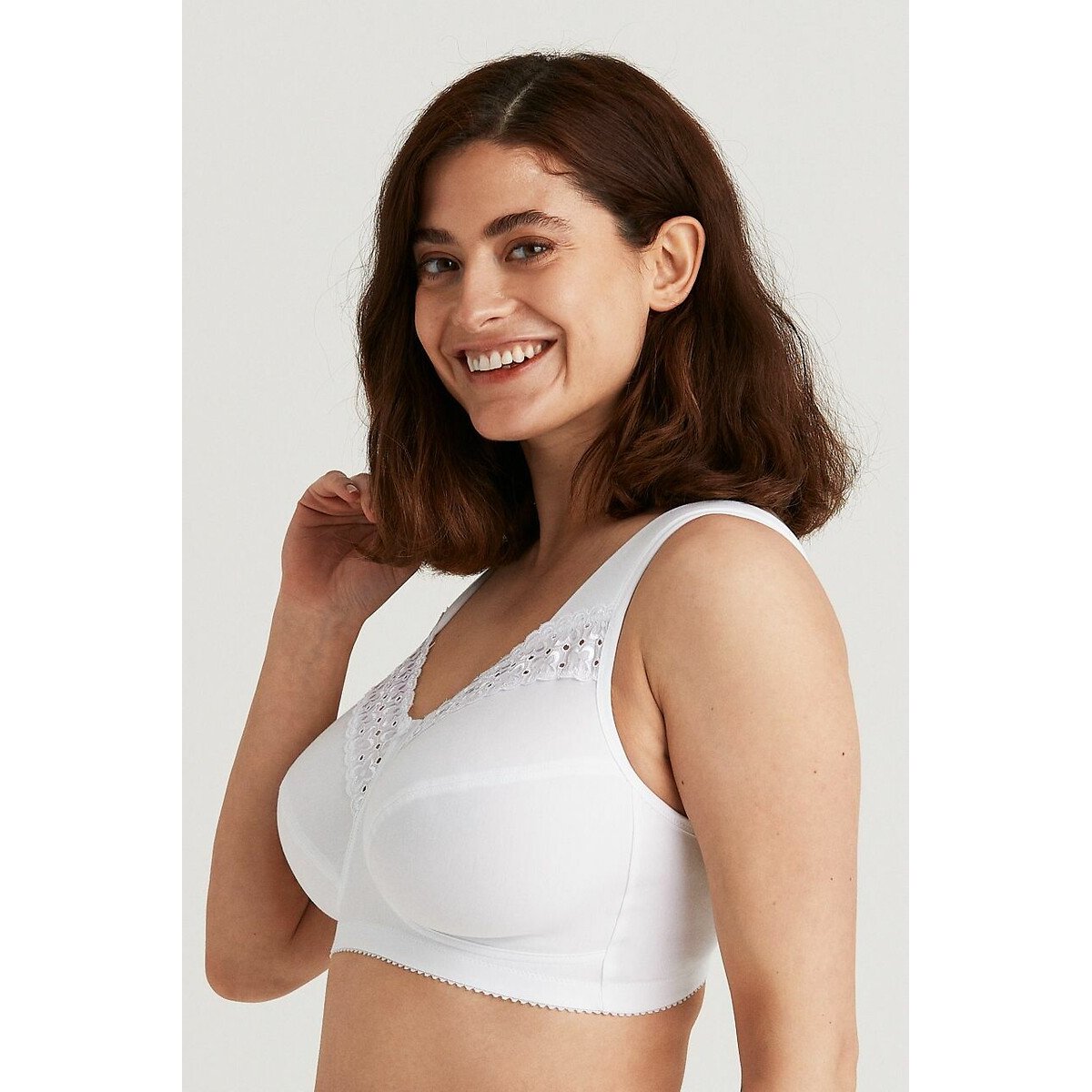 Reggiseno in cotone, senza ferretti, minimizer bianco, MISS MARY OF SWEDEN