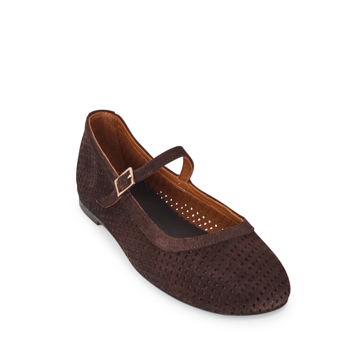 Ballerine en cuir VICTOIRE chocolat, MELLOW YELLOW