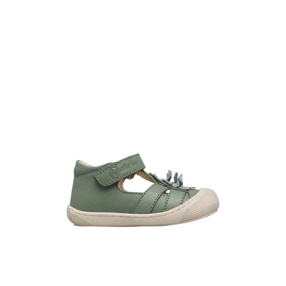 Sandales premiers pas en cuir MAGGY 2 sage-, NATURINO