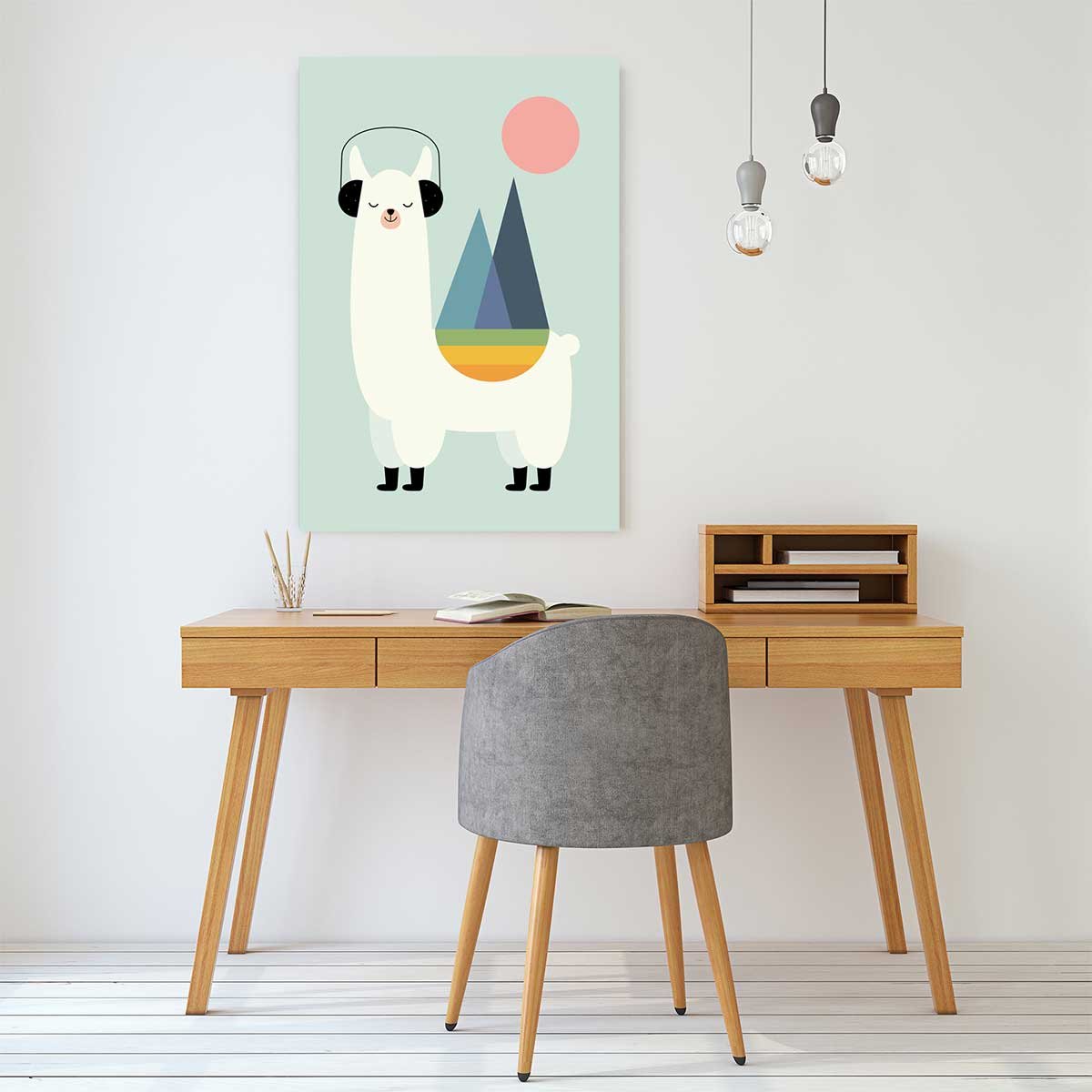 Tableau alpaga music toile imprimée, HEXOA