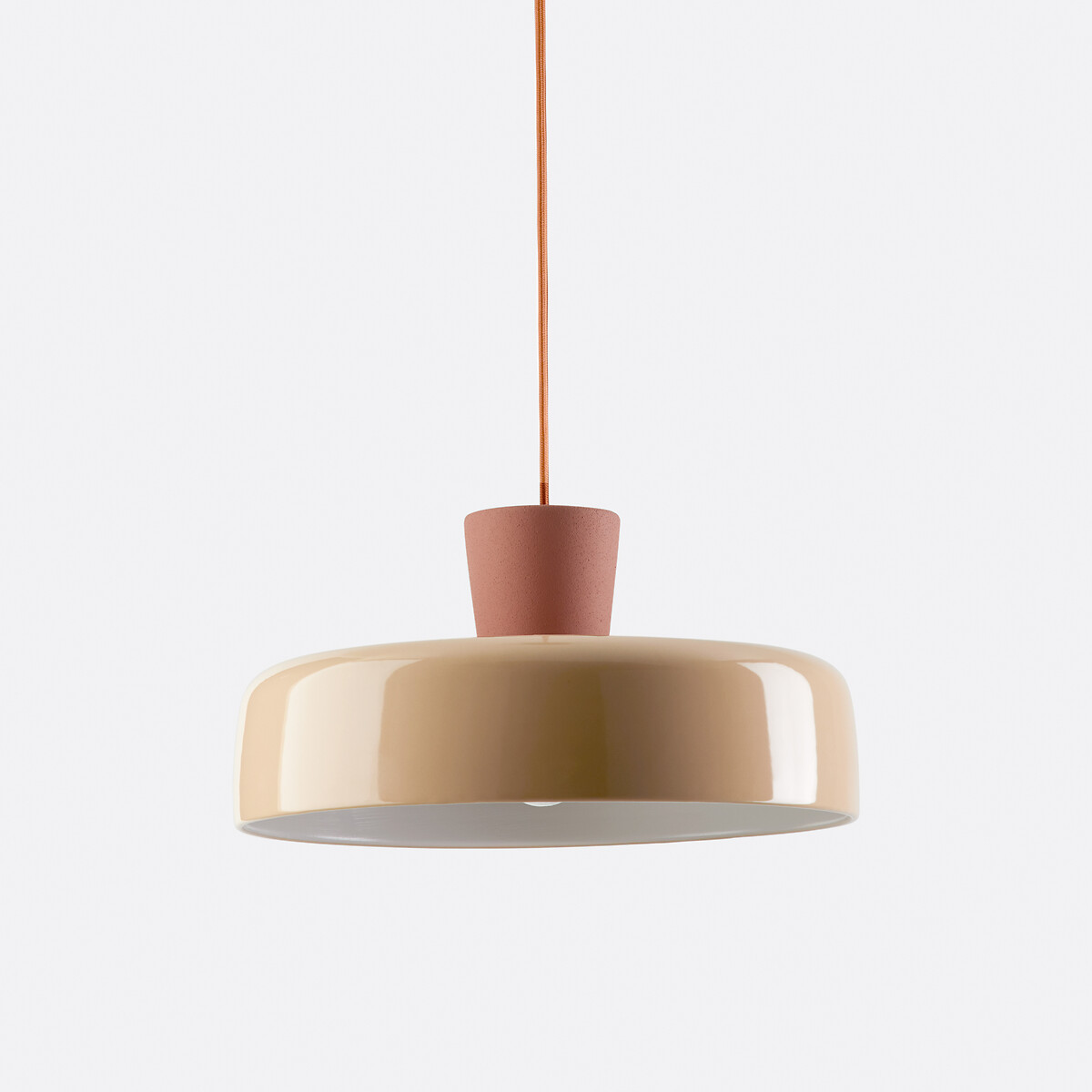 Suspension en céramique colorée Ø 30 cm, Jimna beige, LA REDOUTE INTERIEURS