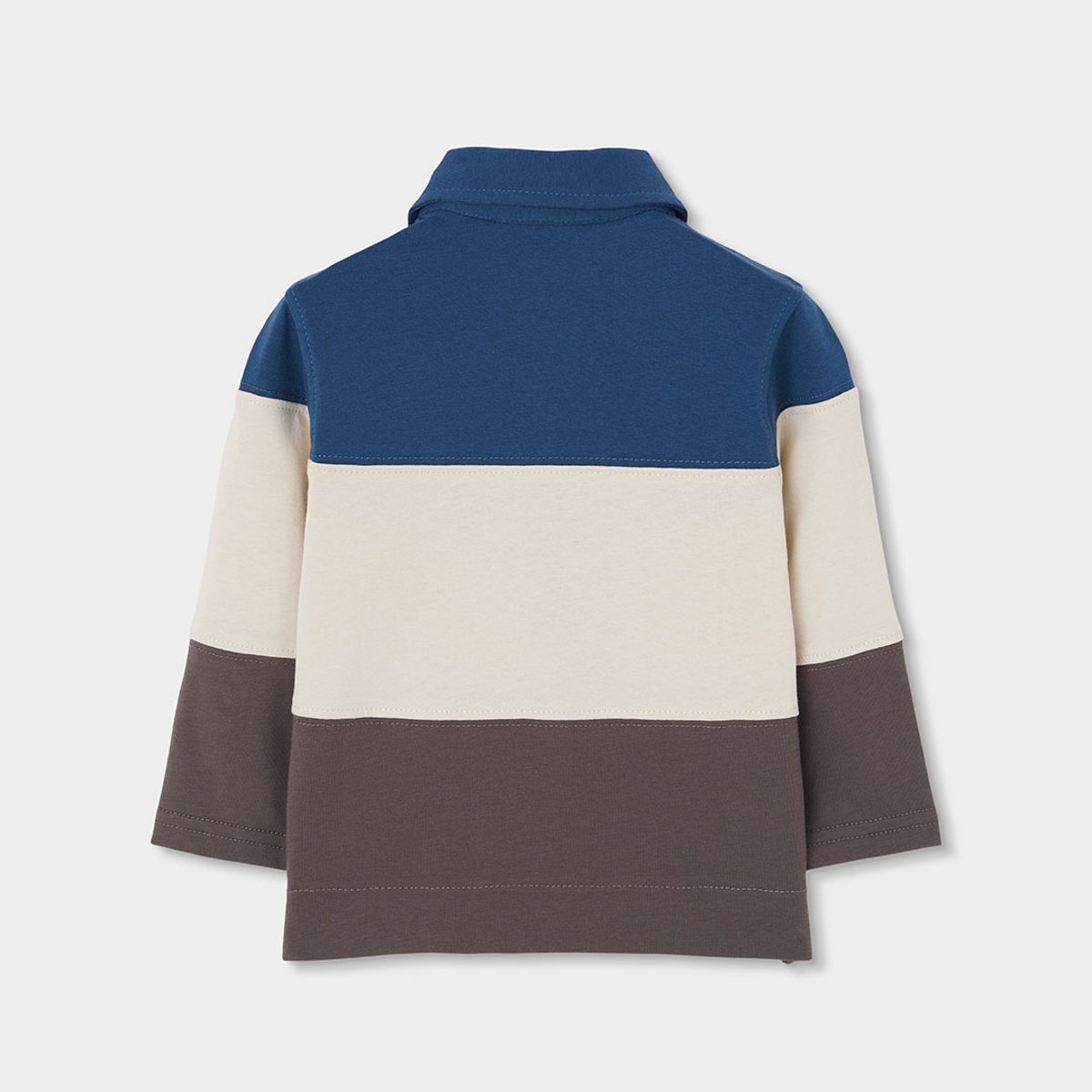 Polo garçon maille brodé raton laveur bleu, BOBOLI