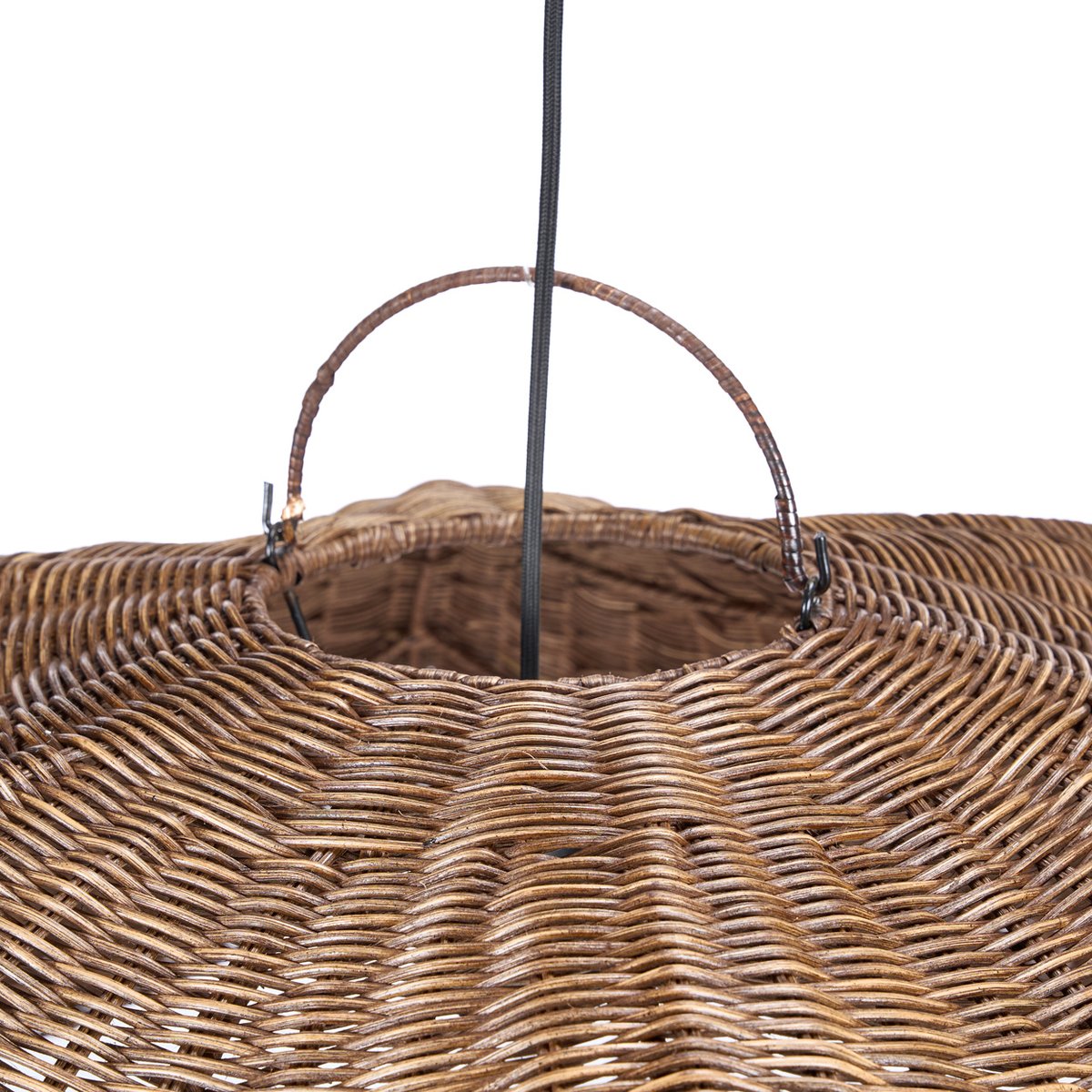 Suspension en rotin WAVE marron foncé, BAZAR BIZAR