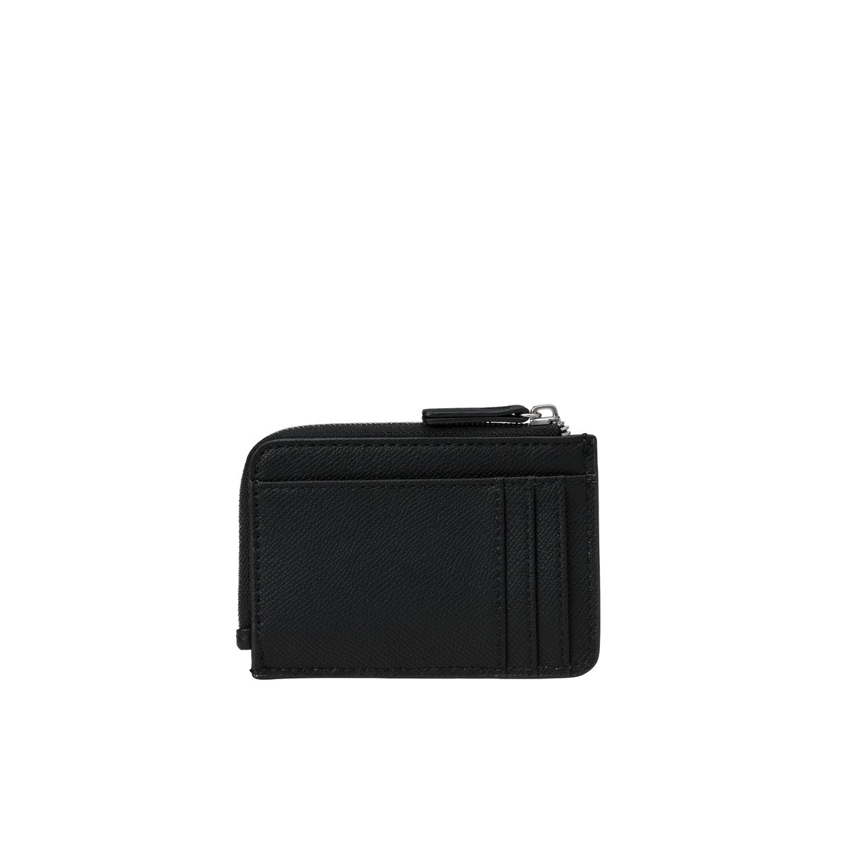 Portefeuille à fermeture éclair, modèle Timon fabriqué à partir d'un substitut de cuir en polyester recyclé noir, MARC O'POLO