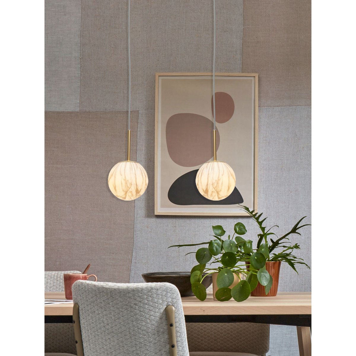 Lampe Suspendue Verre CARRARA or brillant, IT'S ABOUT ROMI