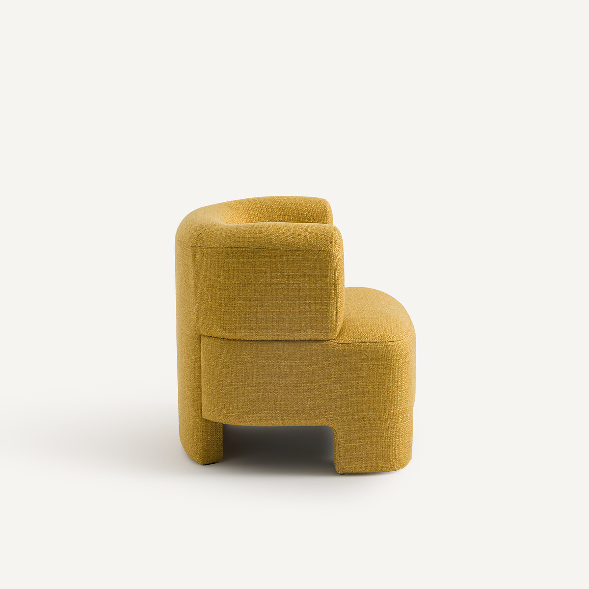 Kleine fauteuil in getextureerd polypropyleen Darrel zonnebloemgeel, AM.PM