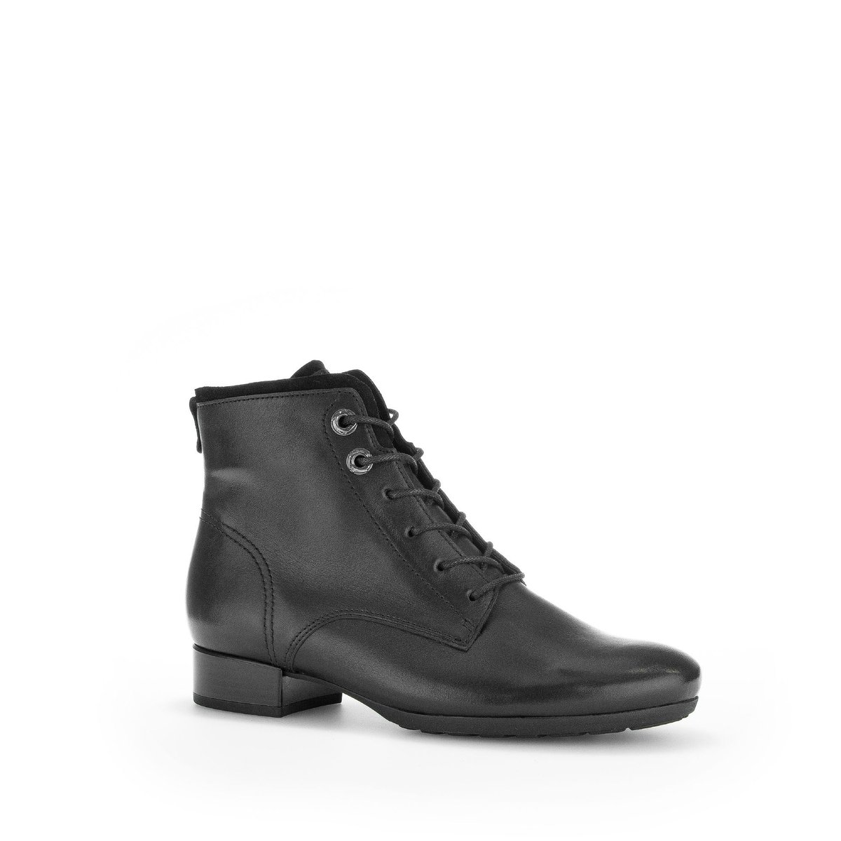 Bottines en cuir à talon décroché block noir, GABOR