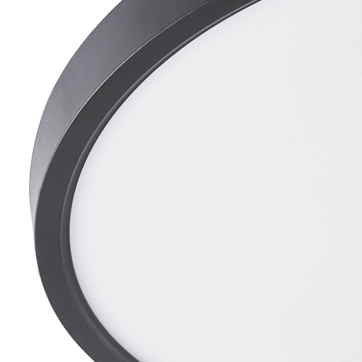 Plafonnier  moderneLED, Pravin noir mat, blanc, LINDBY