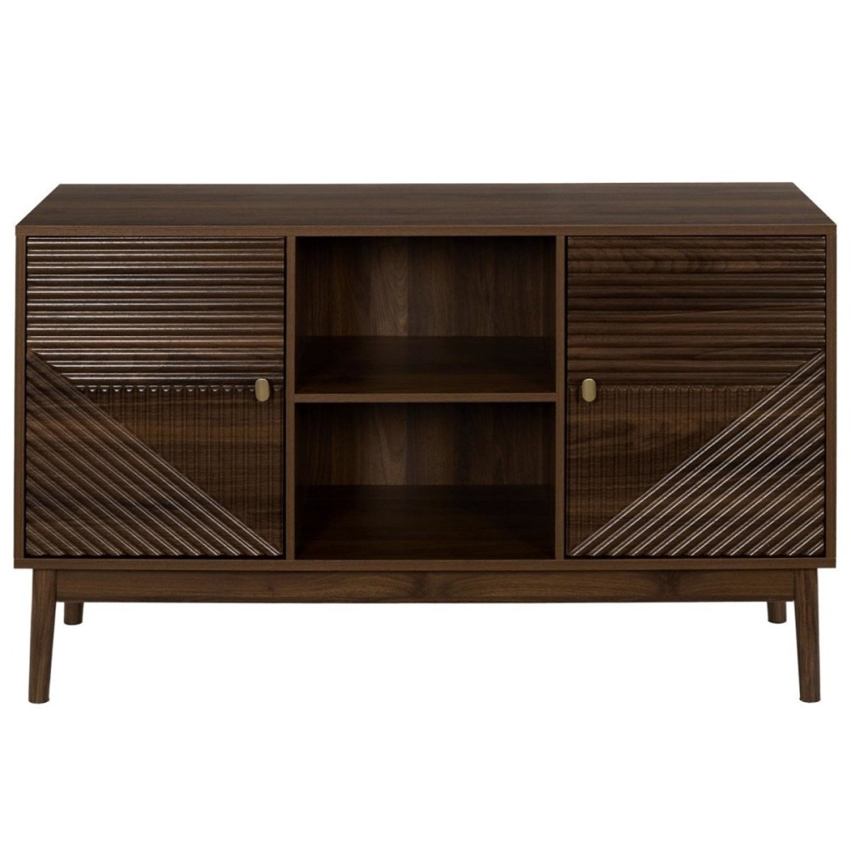 Buffet 2 Portes Imitation Bois Foncé marron, DECORATIE