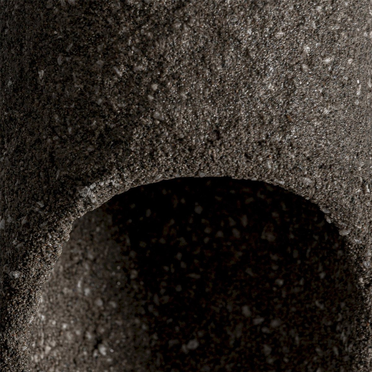 Applique murale sculpturale en papier mâché brun, gris et noir, RECOLLECTION