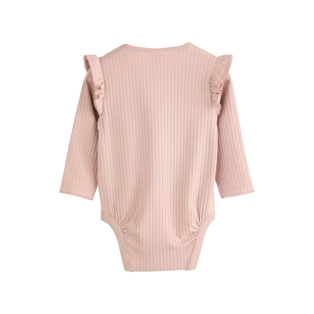 Body bébé manches longues/volants, lot de 4 rose/crème, NEXT