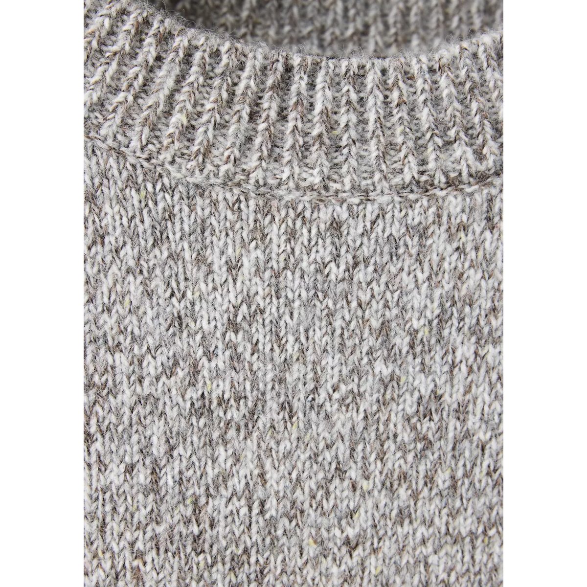 Pull-over maille épaulettes gris chiné clair, MANGO