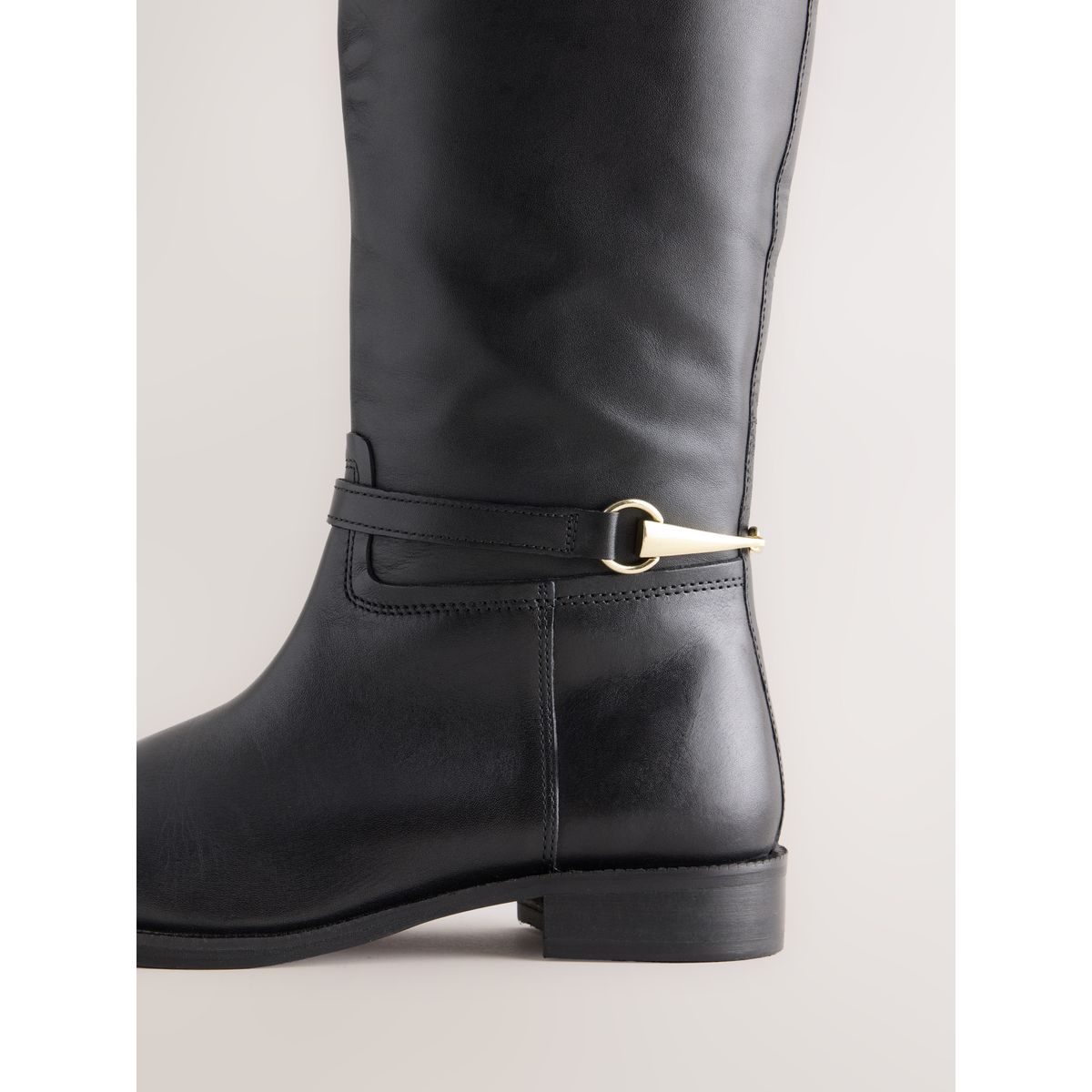 Bottes d’équitation en cuir à détail mors noir, NEXT