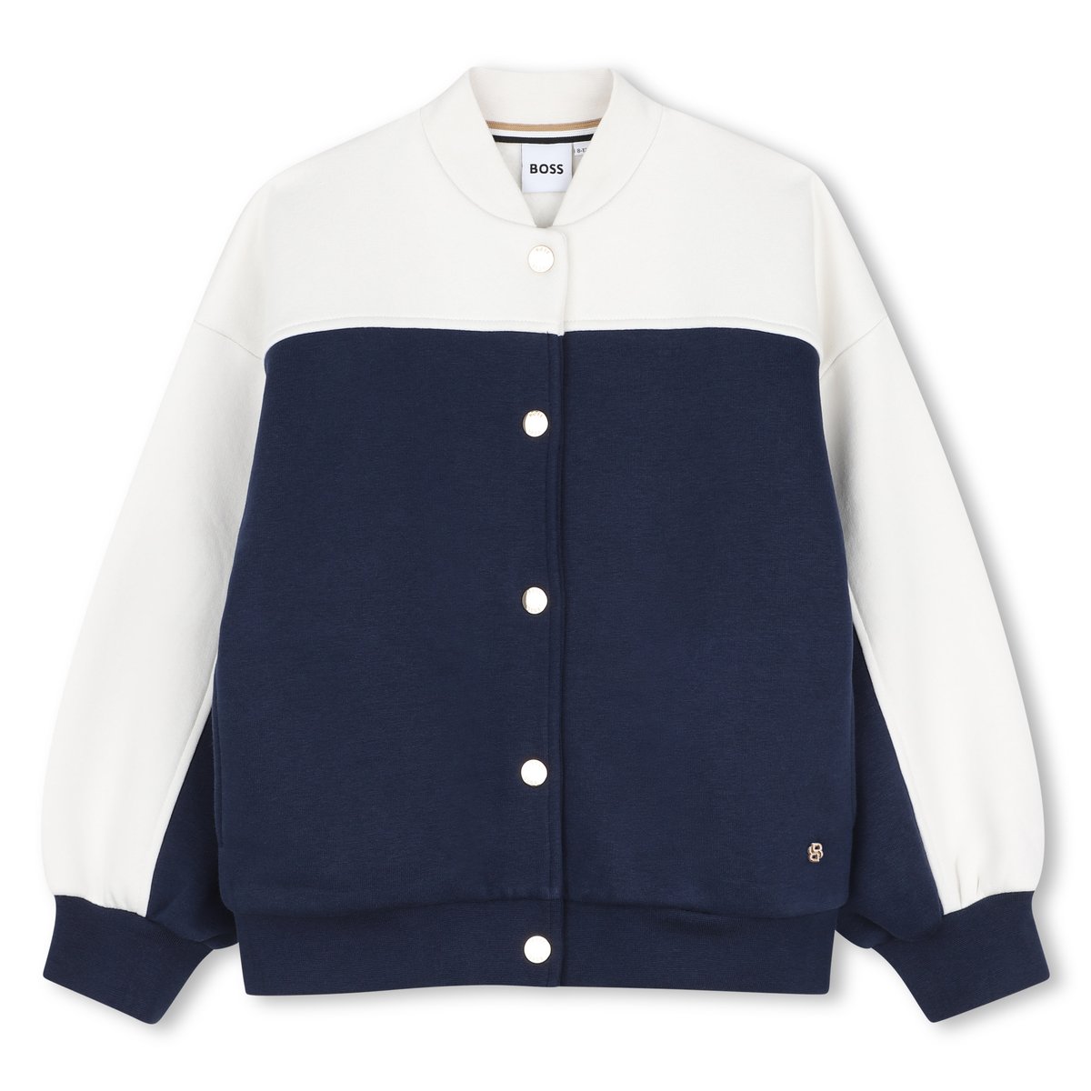 Cardigan en molleton bleu cargo, BOSS KIDSWEAR