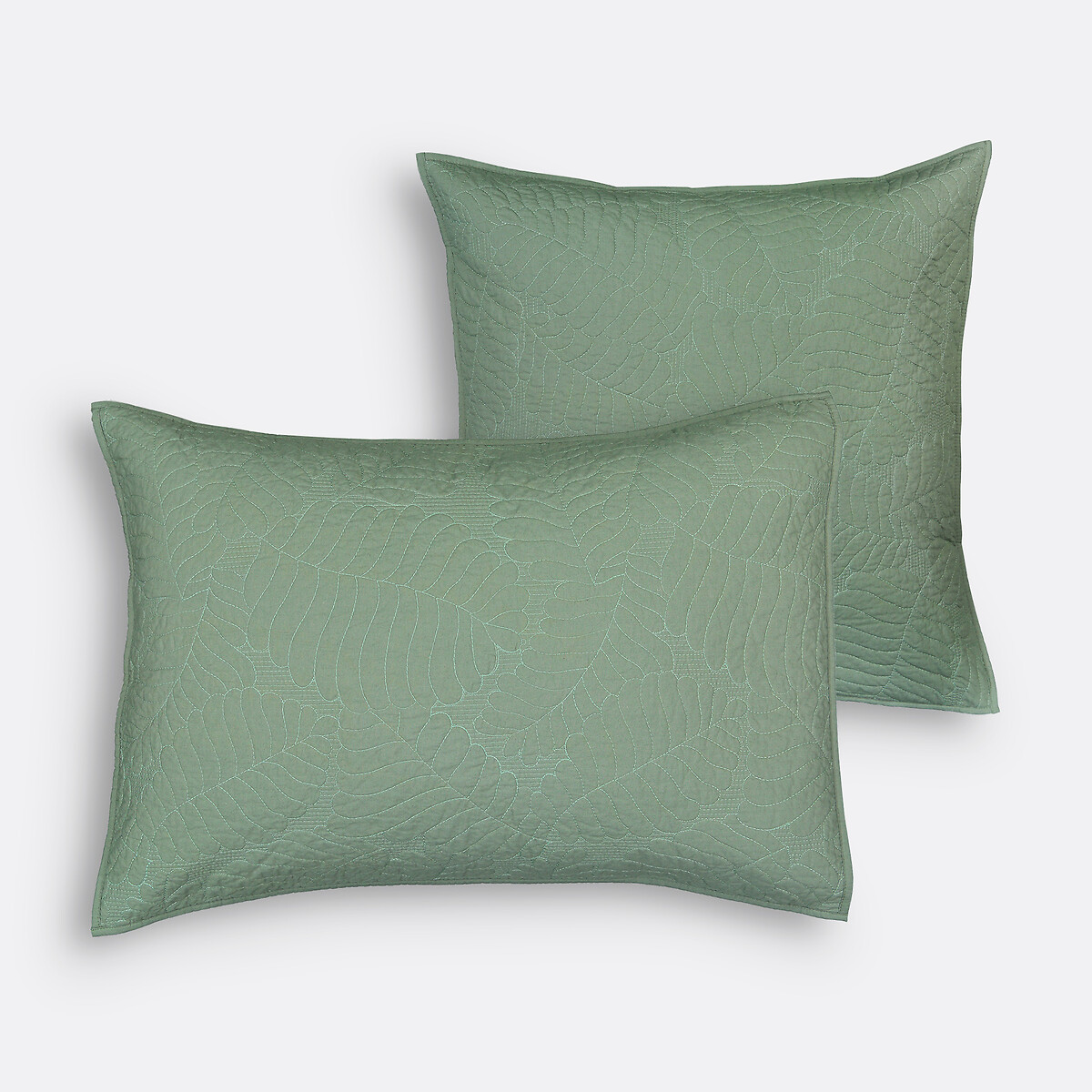 Capa de almofada em percal de algodão, Tropical verde, LA REDOUTE INTERIEURS