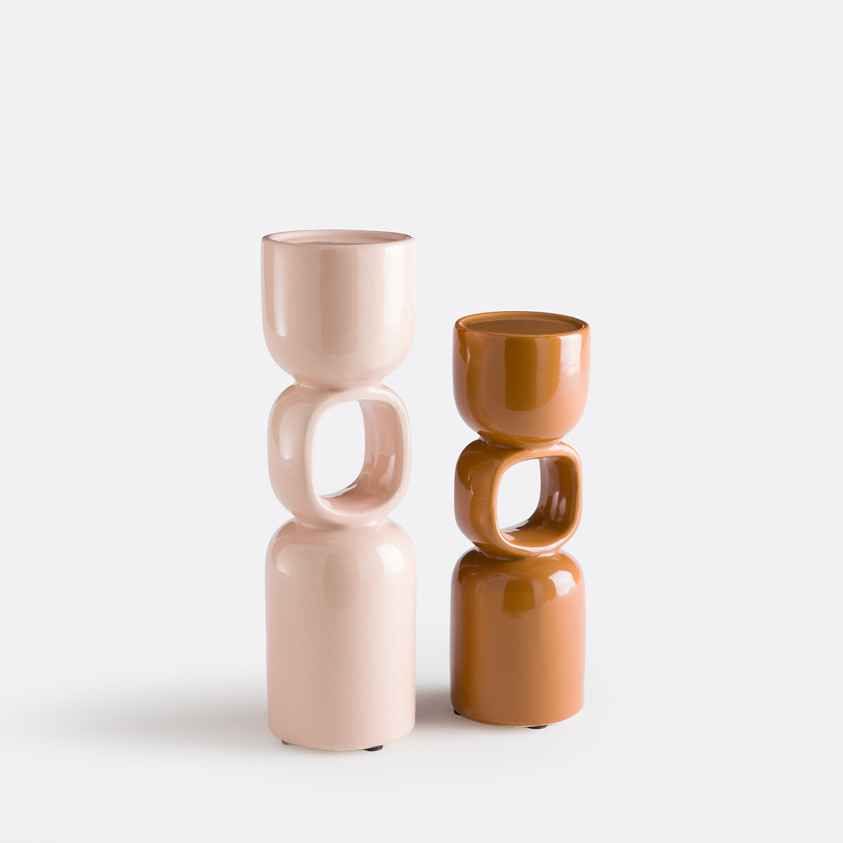Candelabro escultórico de cerámica, altura de 25 cm, FOMEA terracota, LA REDOUTE INTERIEURS