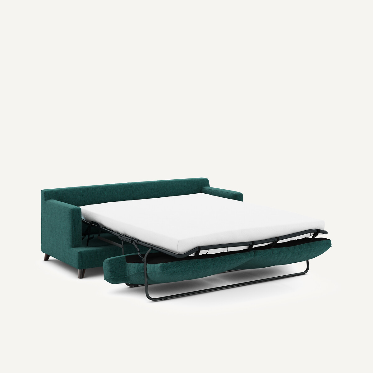 3-Sitzer-Sofa, umwandelbar, aus jaspiertem Canvas, ALWINE dunkelgrün, AM.PM
