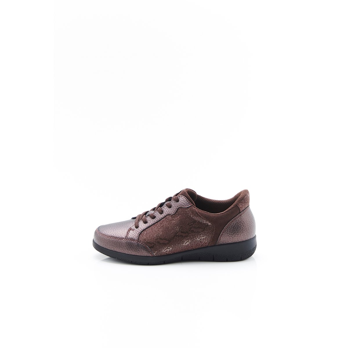 Derbies Amortyl à lacets élastiqués marron animalier, DAMART