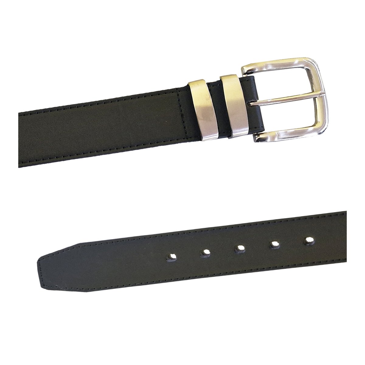 Ceinture avec boucles en métal NOAH noir, DUKE