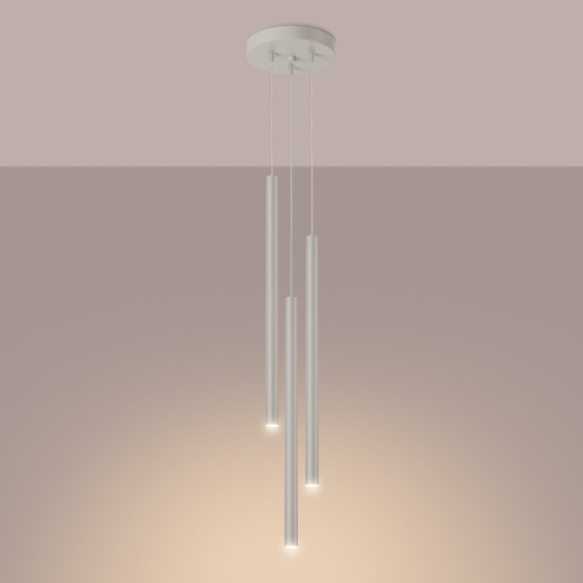 Suspension Acier Beige G9 3 Pastelo beige, EDEN
