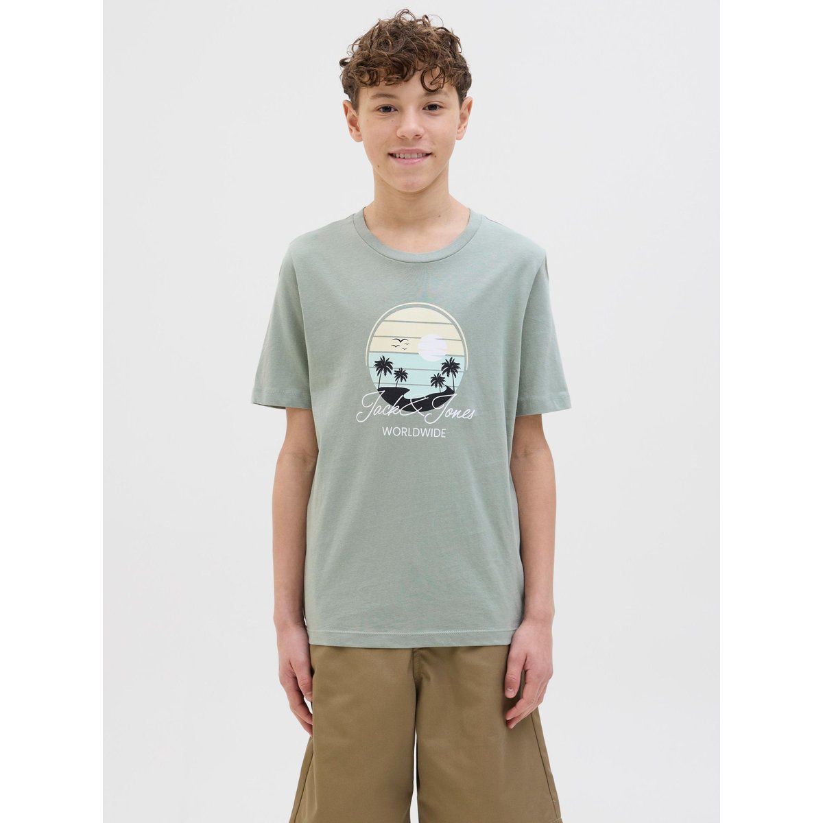 T-Shirt chambray blue, JACK & JONES JUNIOR